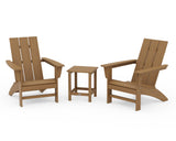 Modern 3-Piece Adirondack Set with Long Island 18" Side Table