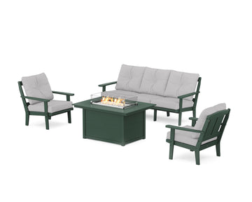 Mission Deep Seating Fire Pit Table Set