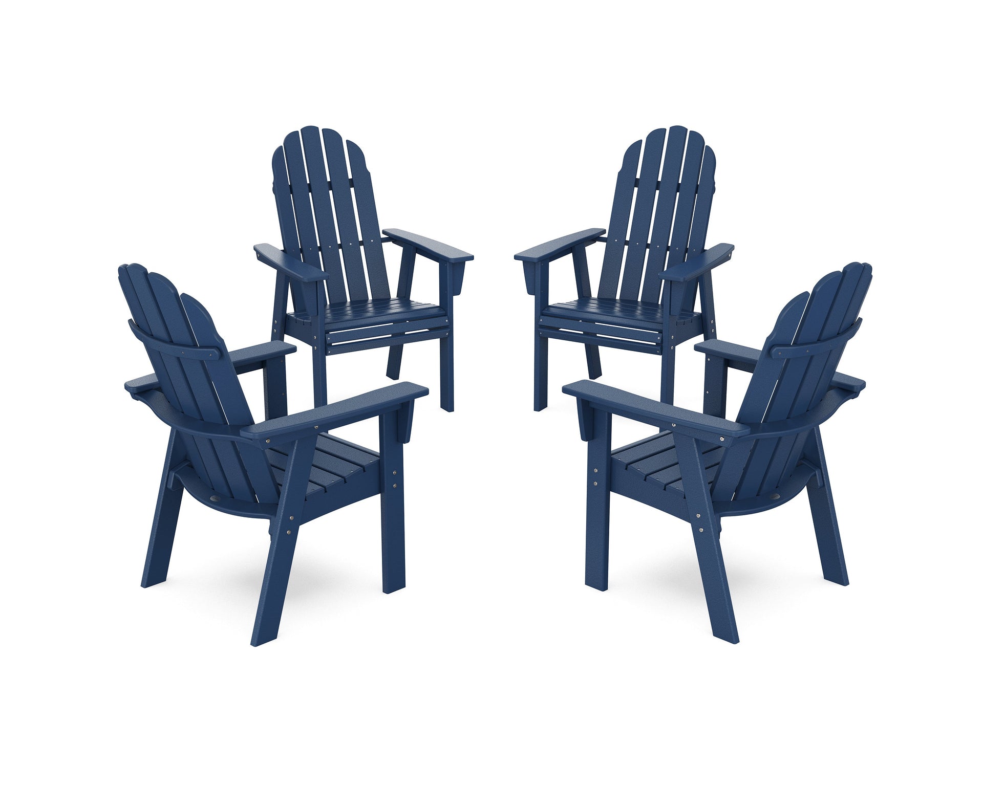 Vineyard 4-Piece Curveback Upright Adirondack Conversation Set