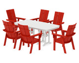 Modern Curveback Adirondack 7-Piece Dining Set