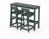 Modern Studio Plaza Lowback Bar Chair 3-Piece Balcony Set