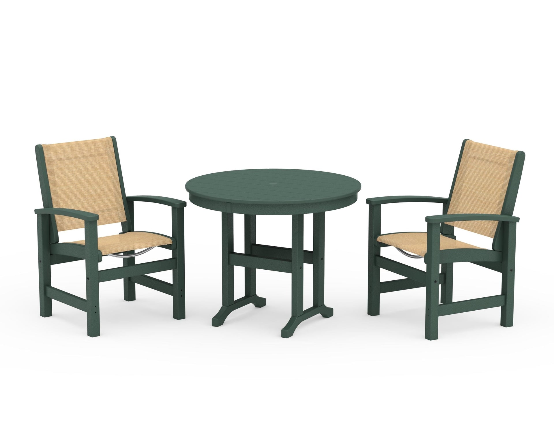 Coastal 3-Piece Round Dining Set