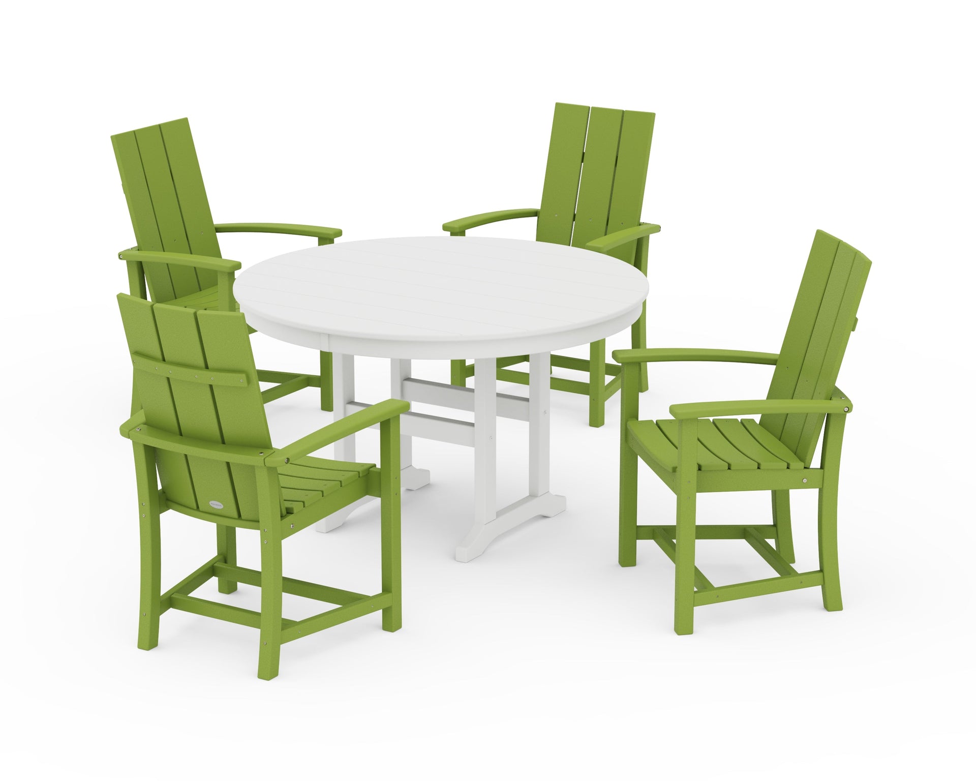 Modern Adirondack 5-Piece Round Farmhouse Dining Set