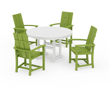 Modern Adirondack 5-Piece Round Farmhouse Dining Set