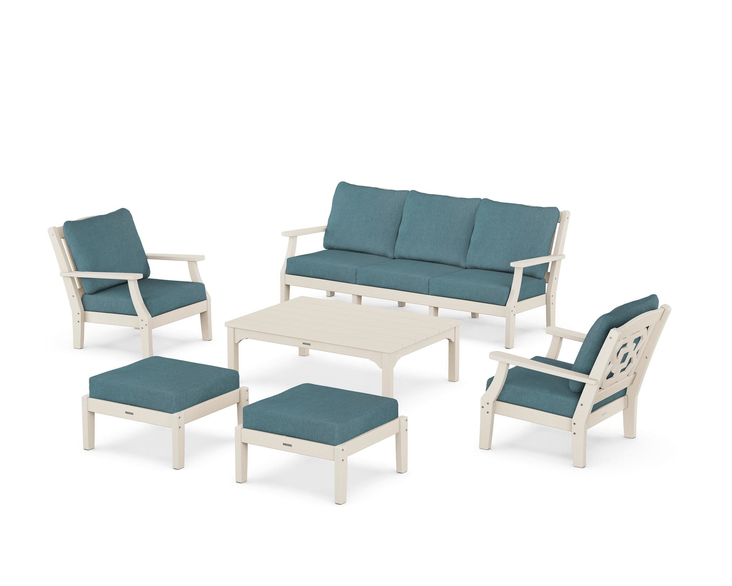 Chinoiserie 6-Piece Lounge Sofa Set