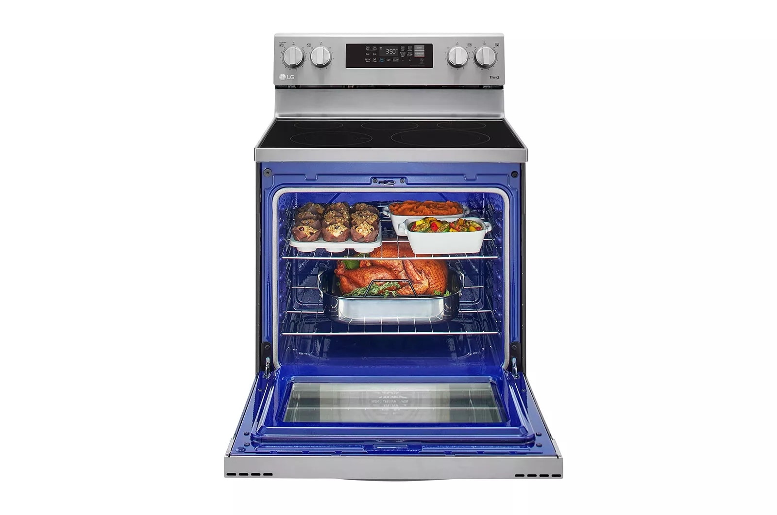 LG 6.3 cu. ft. Smart Wi-Fi Enabled Fan Convection Electric Range with Air Fry & EasyClean®