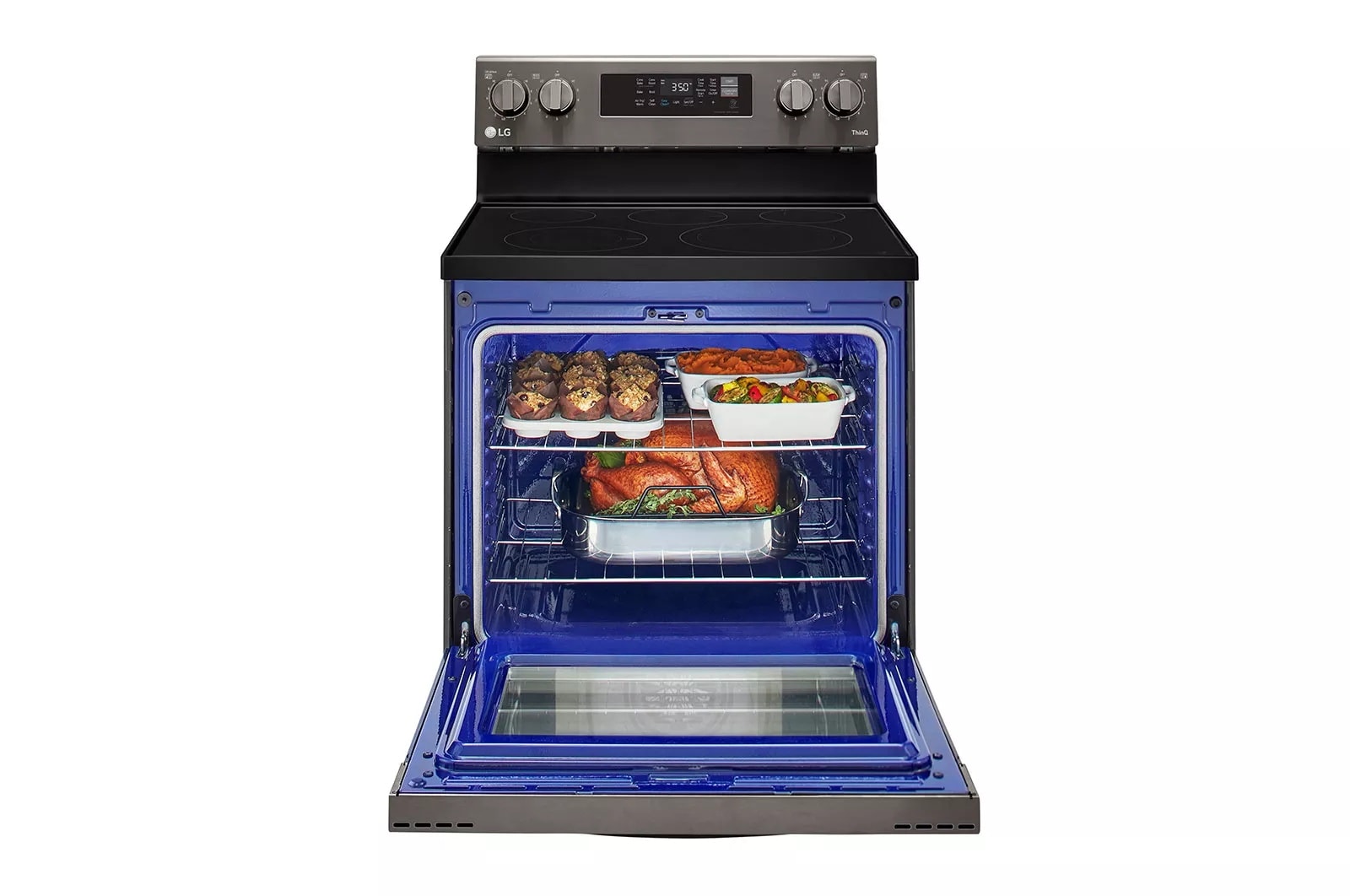 LG 6.3 cu. ft. Smart Wi-Fi Enabled Fan Convection Electric Range with Air Fry & EasyClean®