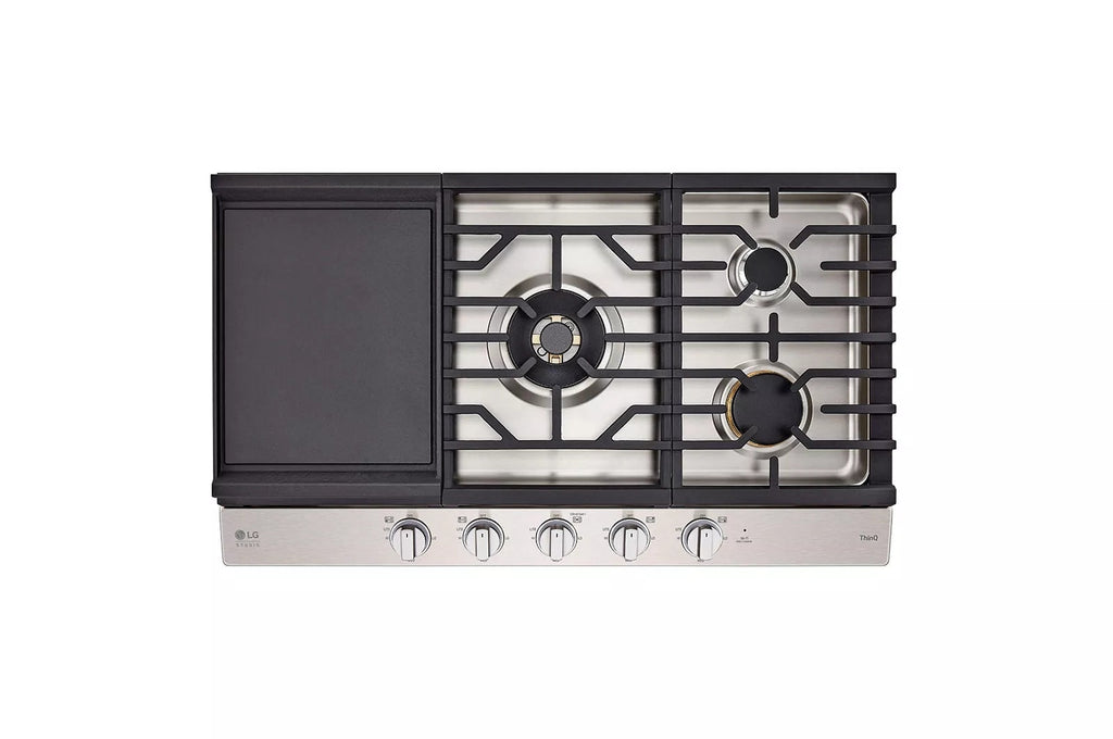 LG STUDIO 36” UltraHeat™ Gas Cooktop with EasyClean®