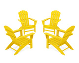 Nautical 4-Piece Adirondack Conversation Set