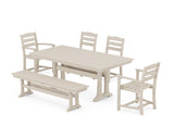 La Casa Cafe 6-Piece Farmhouse Dining Set With Trestle Legs