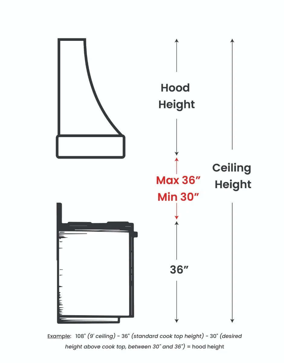 Hoodsly Angled Wall Mount Wooden Range Hood with Size and Color Options