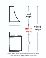 Hoodsly Angled Wall Mount Wooden Range Hood with Size and Color Options