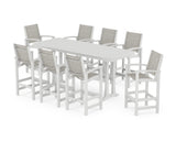 Coastal 9-Piece Bar Set with Trestle Legs