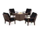Oxford 5-Piece Deep Seating Set with Fire Pit Table