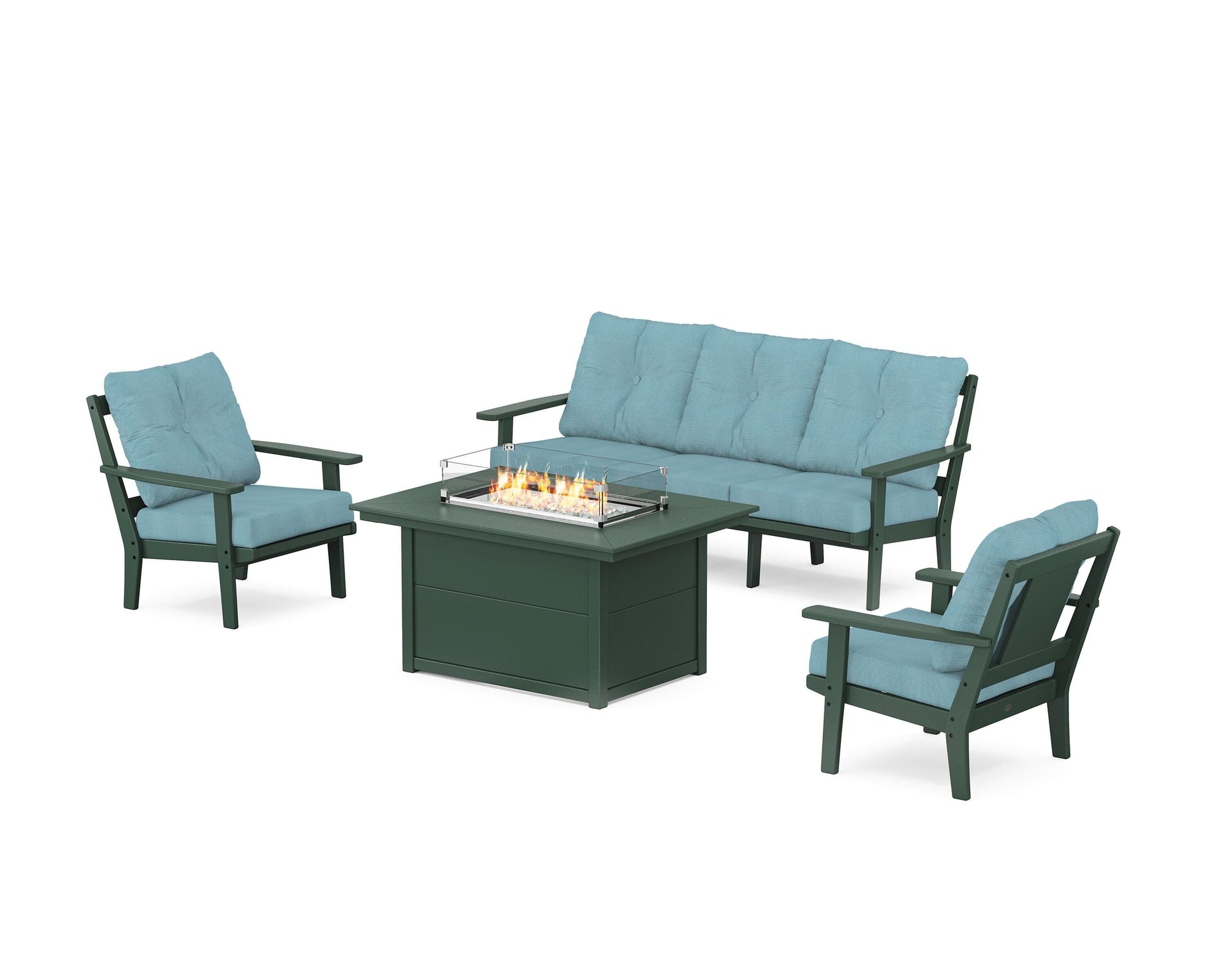 Prairie Deep Seating Fire Pit Table Set