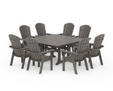 Nautical Adirondack 9-Piece Trestle Dining Set