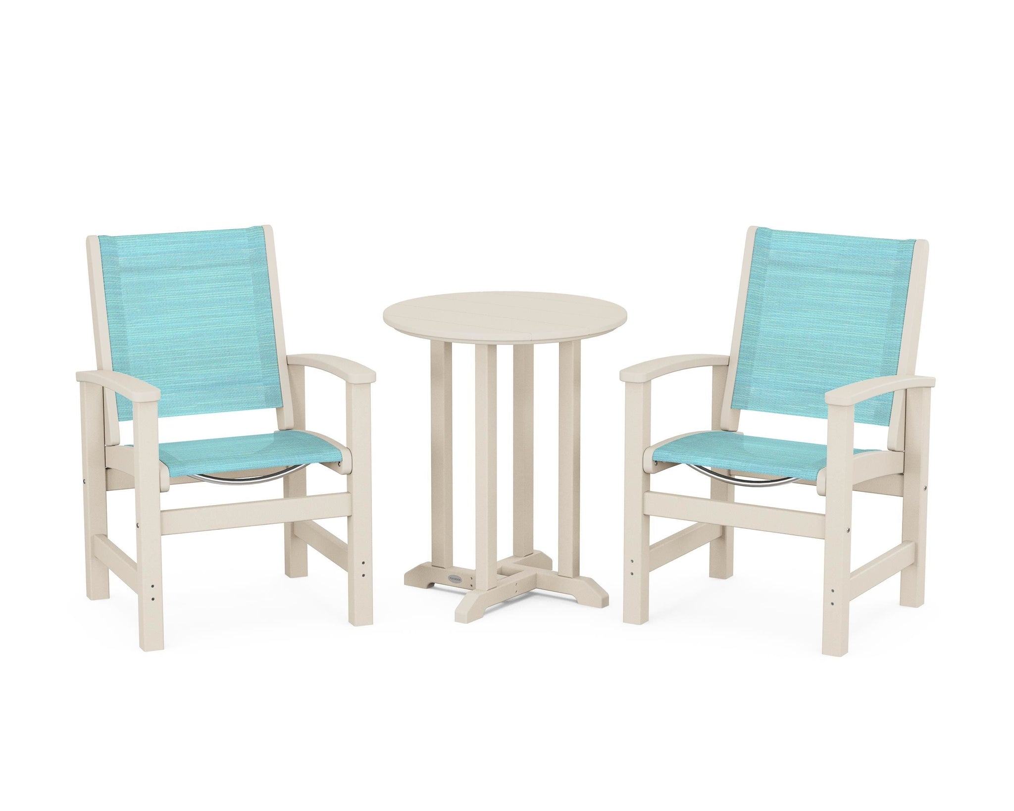 Coastal 3-Piece Round Bistro Dining Set
