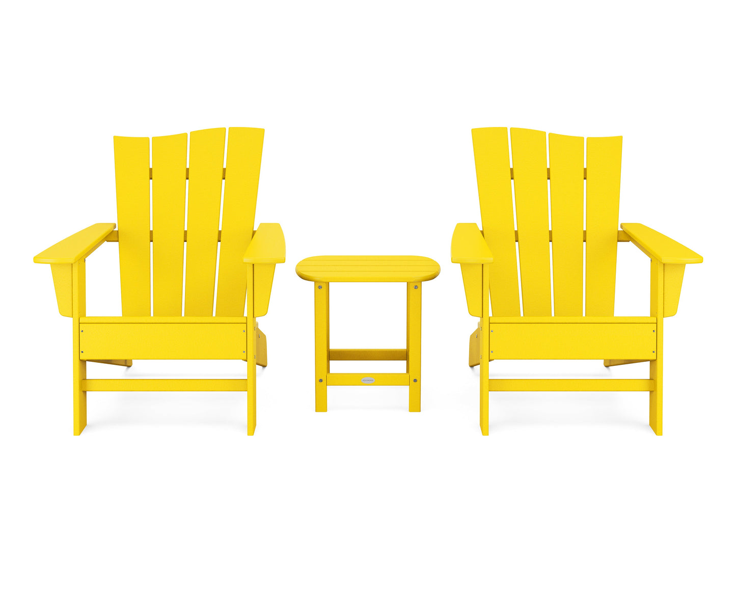Wave 3-Piece Adirondack Chair Set