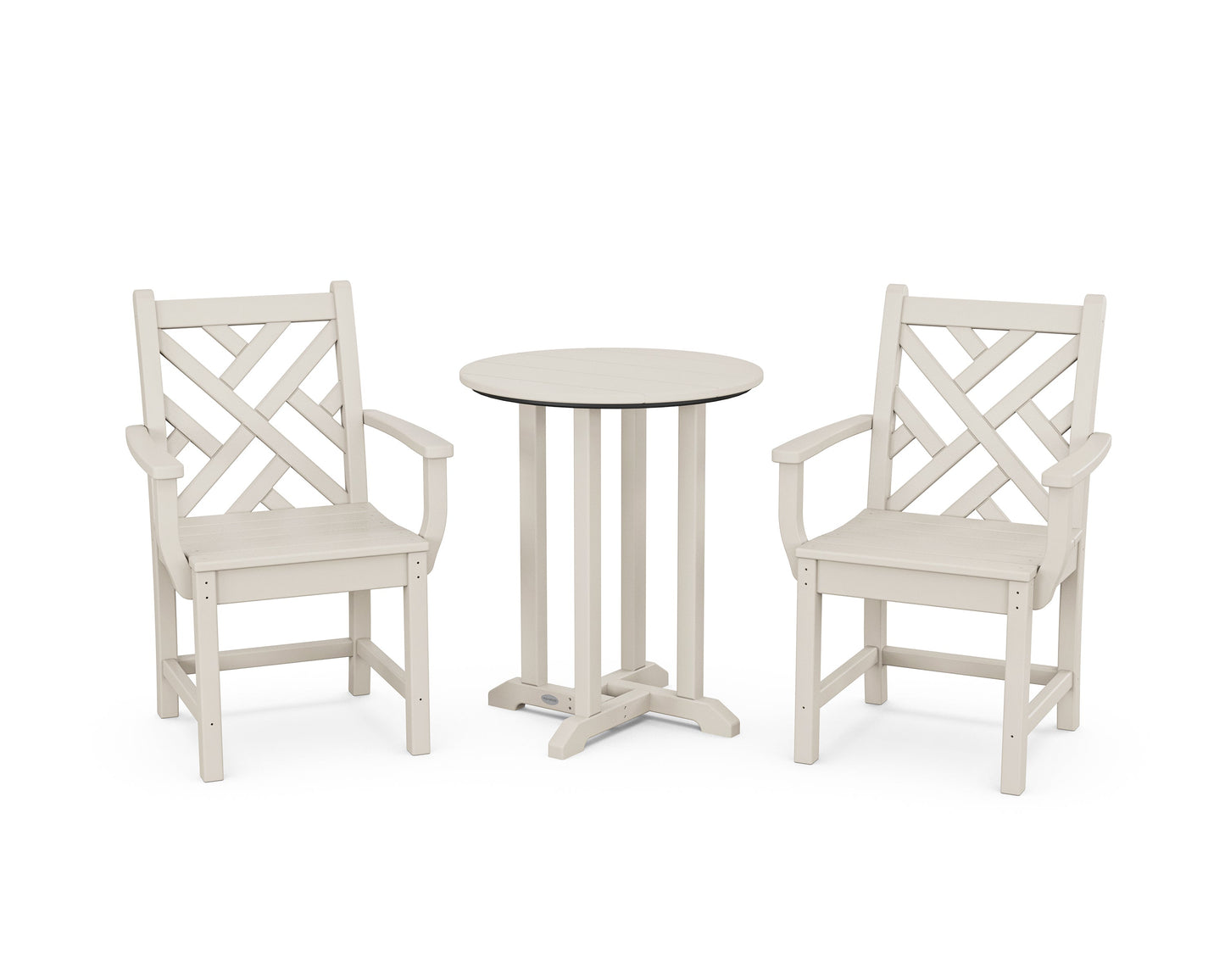 Chippendale 3-Piece Round Bistro Dining Set