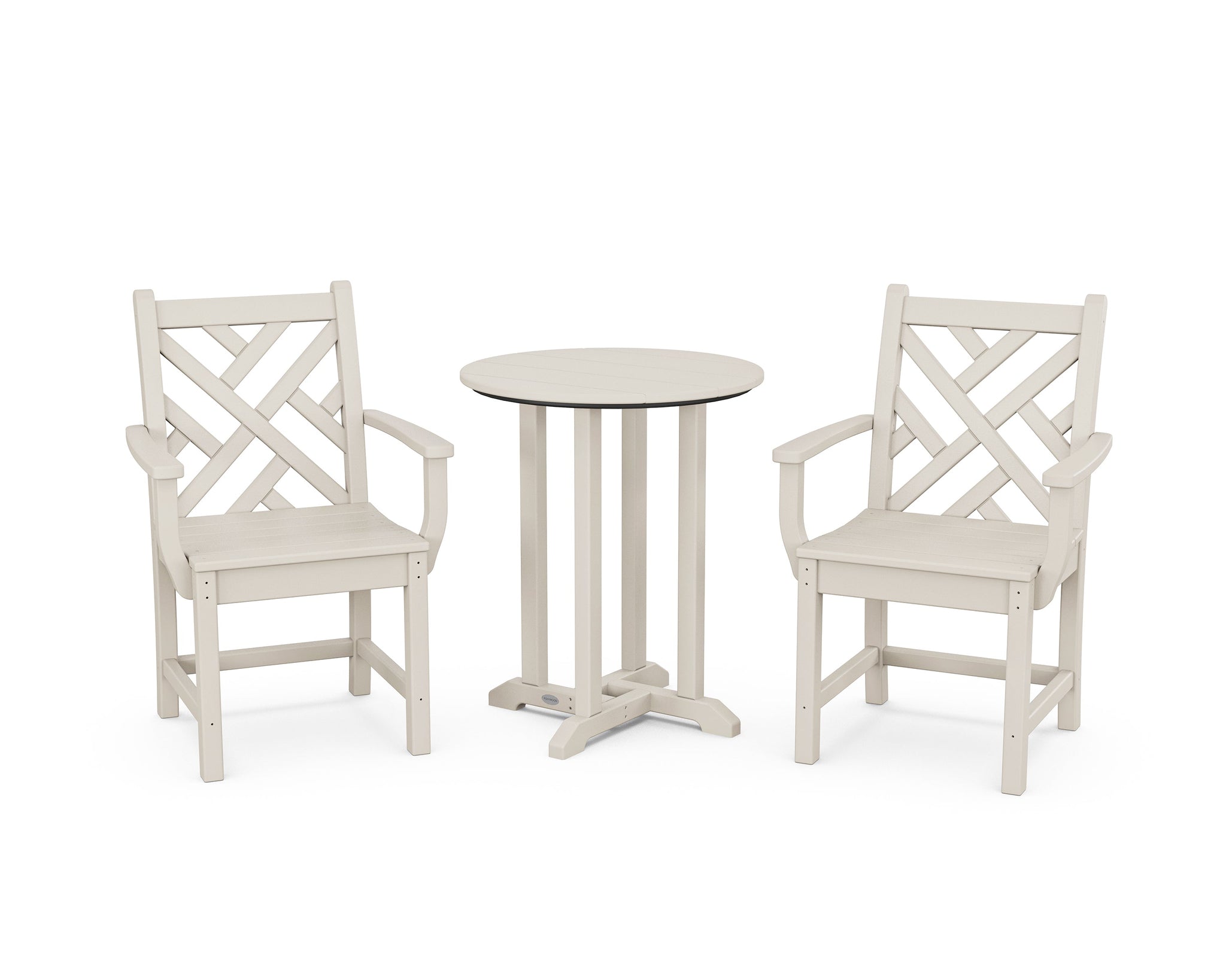 Chippendale 3-Piece Round Bistro Dining Set