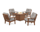 Oxford 5-Piece Deep Seating Set with Fire Pit Table