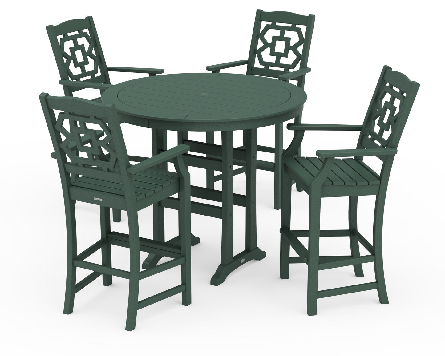 Chinoiserie 5-Piece Round Bar Set