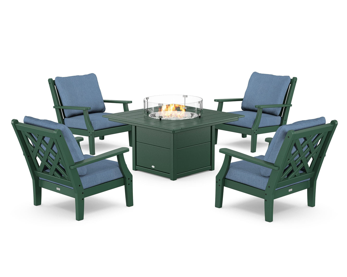 Wovendale 5-Piece Deep Seating Set with Fire Pit Table