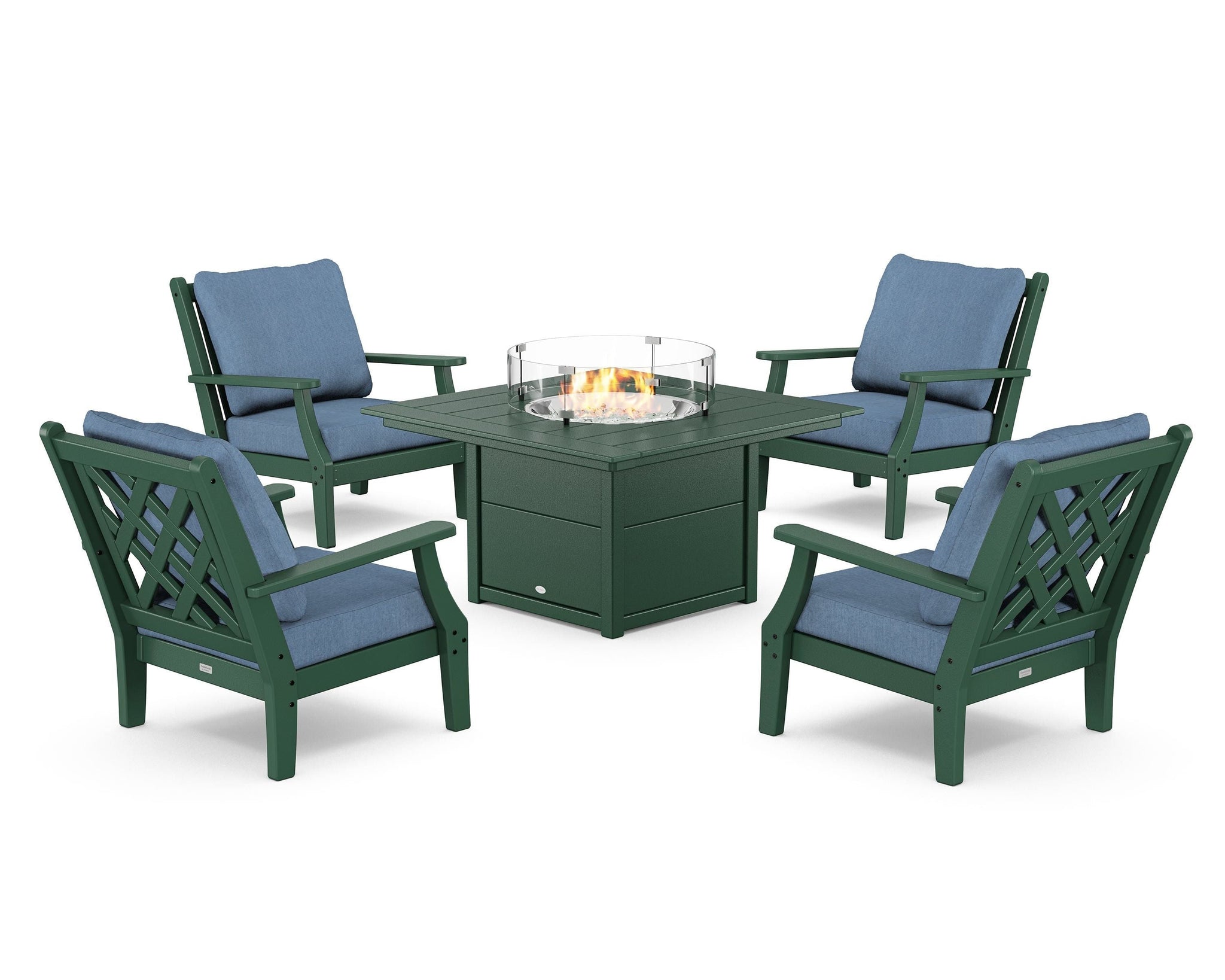 Wovendale 5-Piece Deep Seating Set with Fire Pit Table