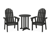 Vineyard Adirondack 3-Piece Round Bistro Dining Set