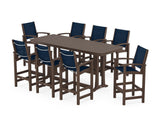 Coastal 9-Piece Bar Set with Trestle Legs
