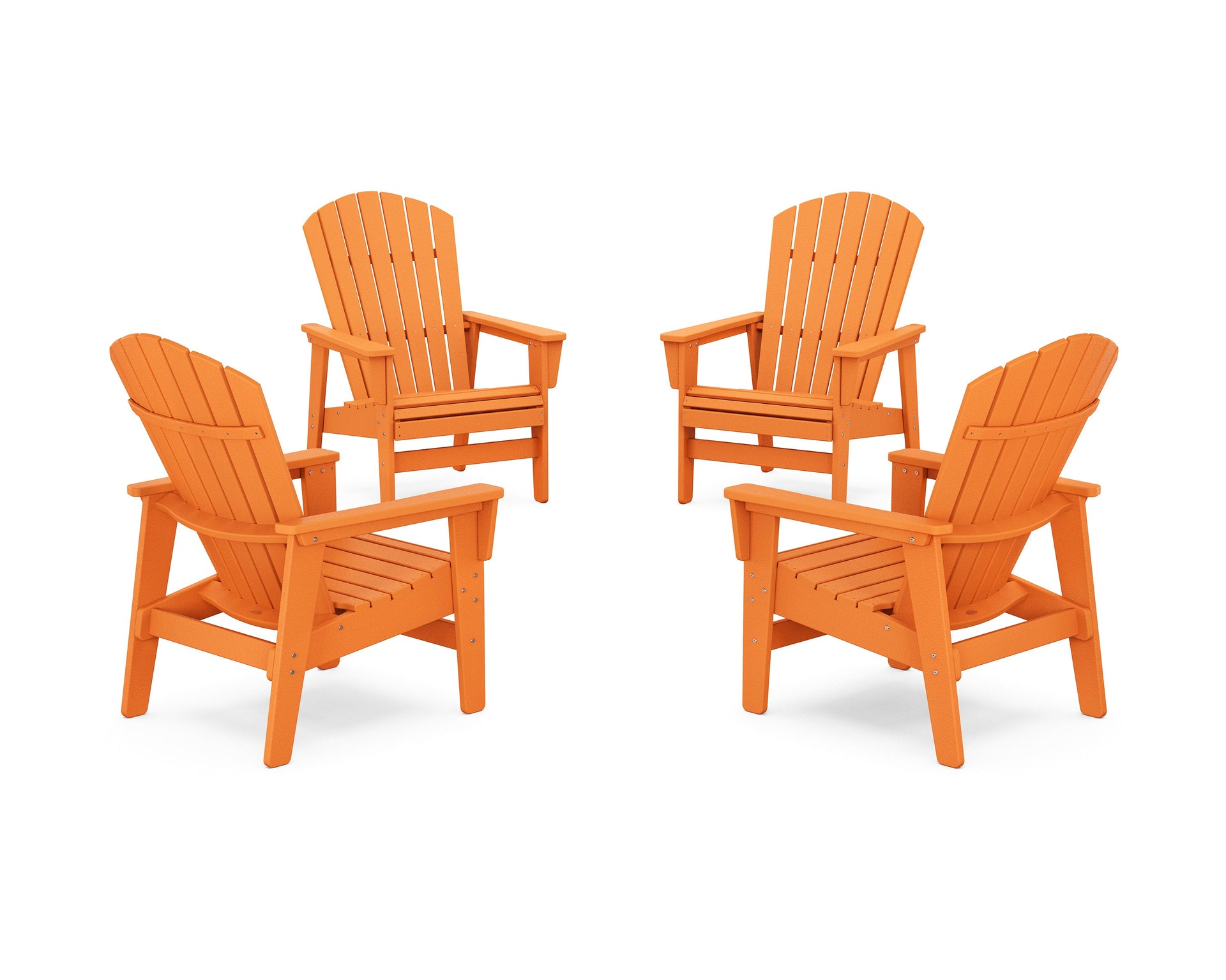 4-Piece Nautical Grand Upright Adirondack Chair Conversation Set
