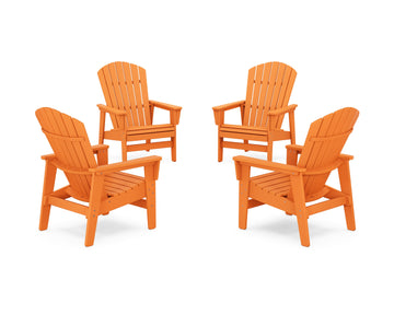 4-Piece Nautical Grand Upright Adirondack Chair Conversation Set