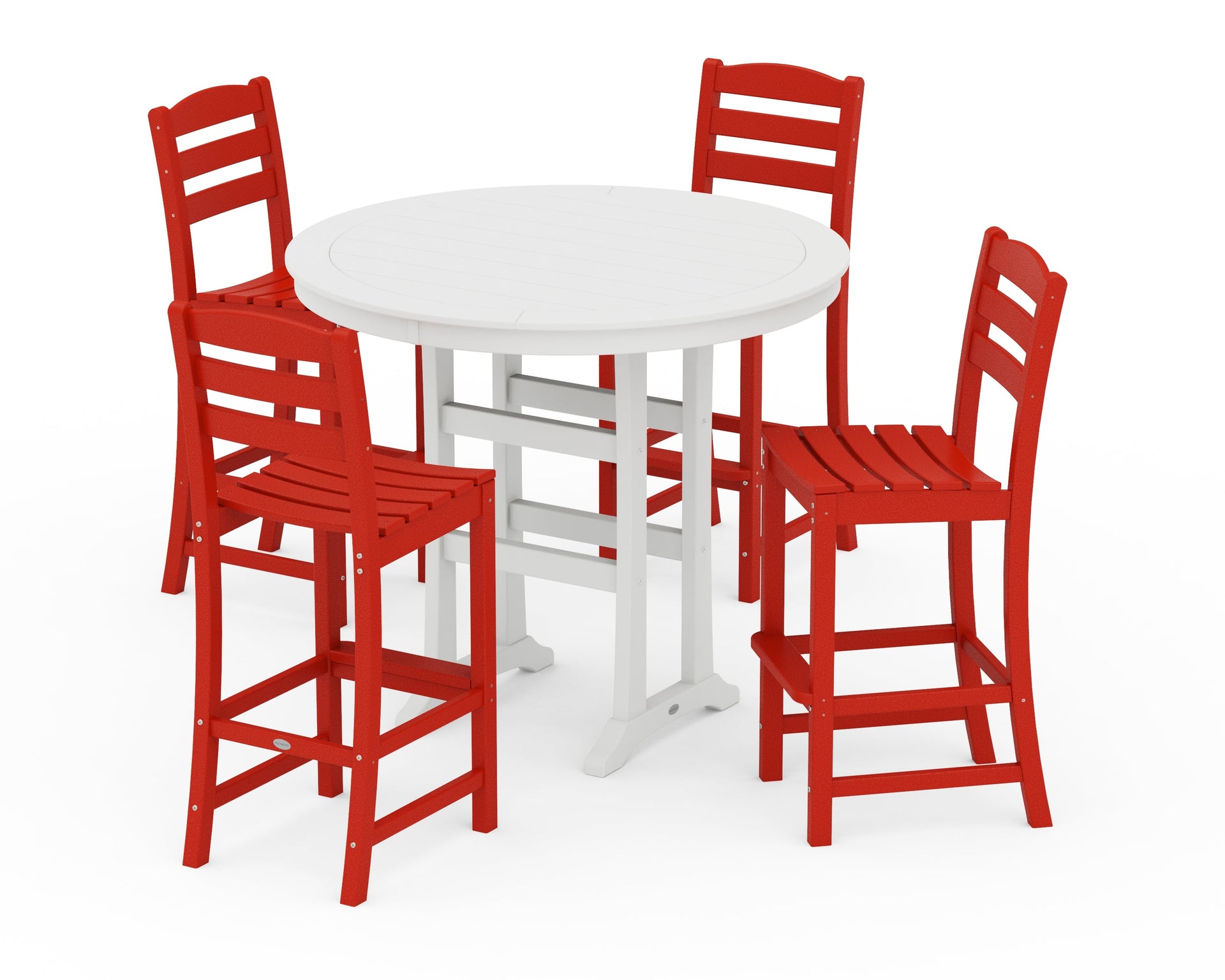 La Casa Café 5-Piece Side Chair Bar Dining Set
