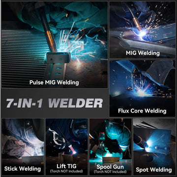 Arccaptain MIG200P Welder 7-in-1 Pulse MIG 200A Synergic Dual Voltage 110/220V New
