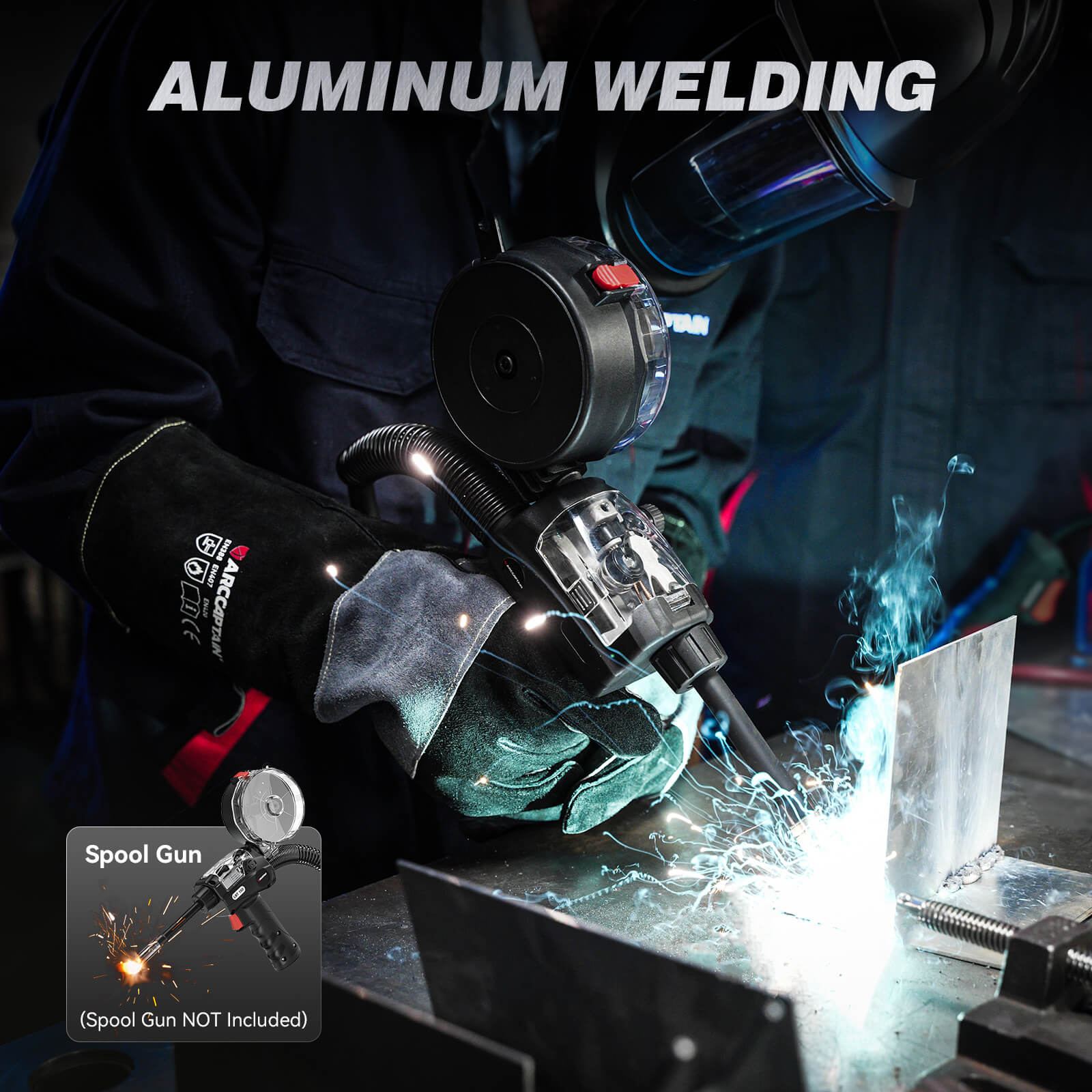 Arccaptain MIG200P Welder 7-in-1 Pulse MIG 200A Synergic Dual Voltage 110/220V New