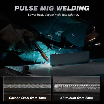 Arccaptain MIG200P Welder 7-in-1 Pulse MIG 200A Synergic Dual Voltage 110/220V New