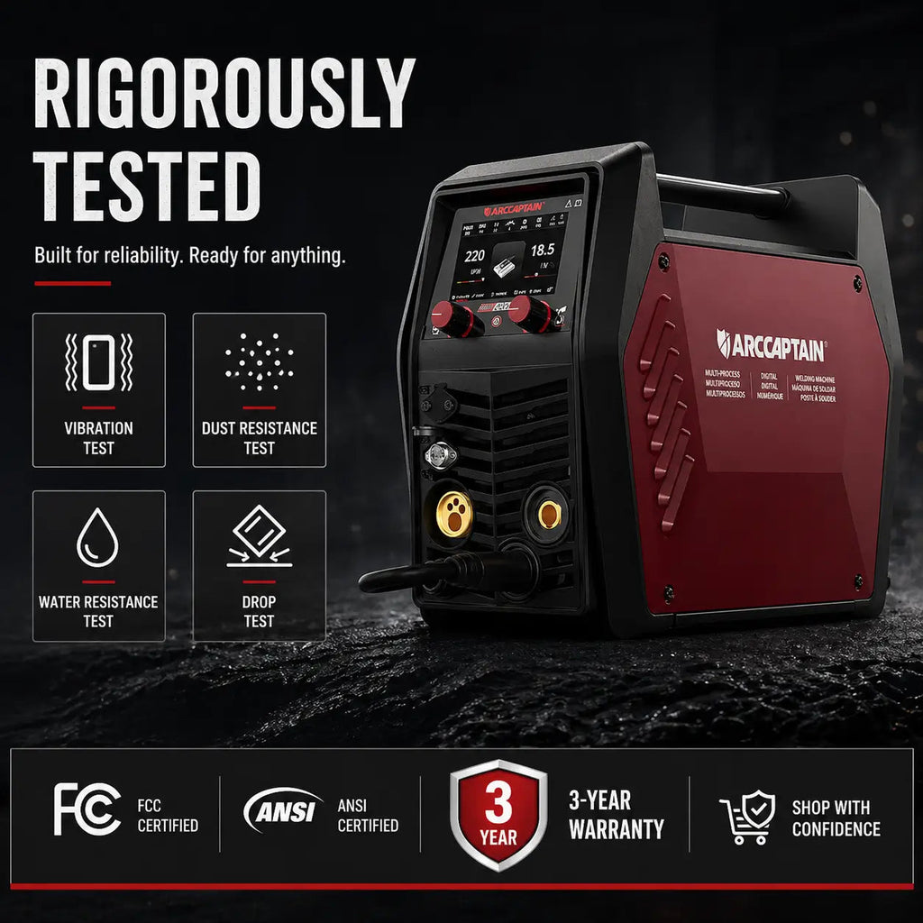 Arccaptain MIG205DP Pro MIG Welder Multi-Process Double Pulse For Alumnium 120V/240V New