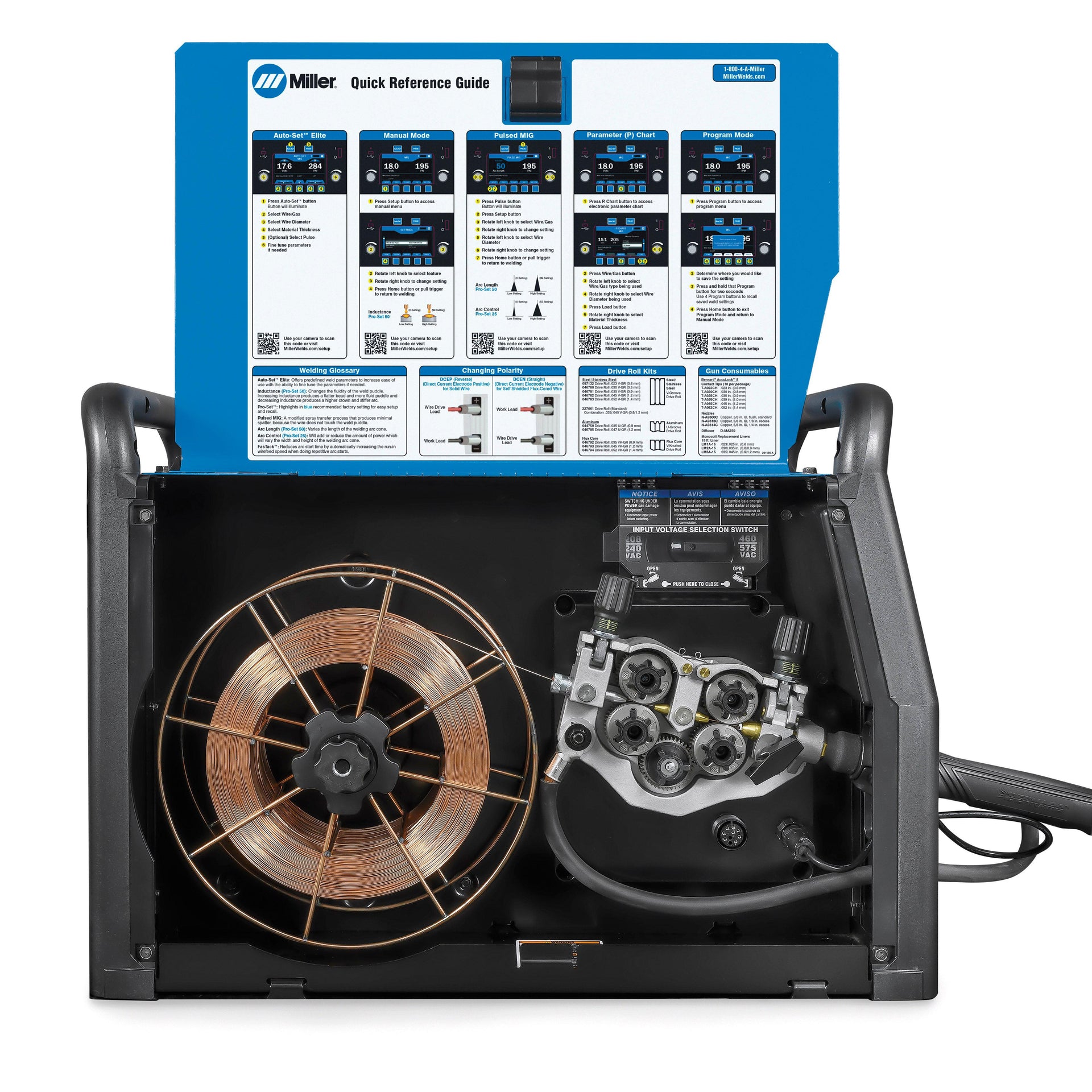 Miller Millermatic 355 Pulse Capable MIG Welder with EZ-Latch Cart- 951926