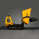1800lb 420cc  E-start Gas Engine Stand-ON Hydraulic Track Dumper with Self-Loading ,  T80