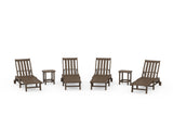 Vineyard 6-Piece Chaise with Wheels Set