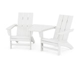 Modern 3-Piece Adirondack Set with Angled Connecting Table