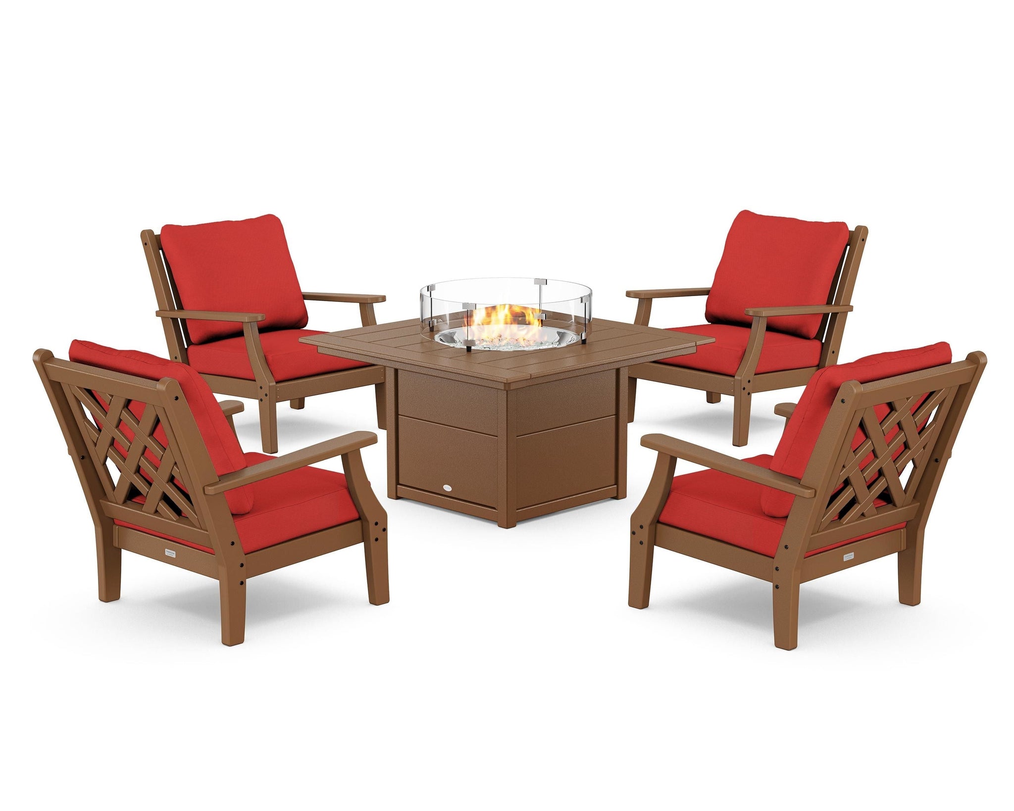 Wovendale 5-Piece Deep Seating Set with Fire Pit Table