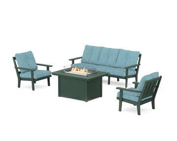 Oxford Deep Seating Fire Pit Table Set