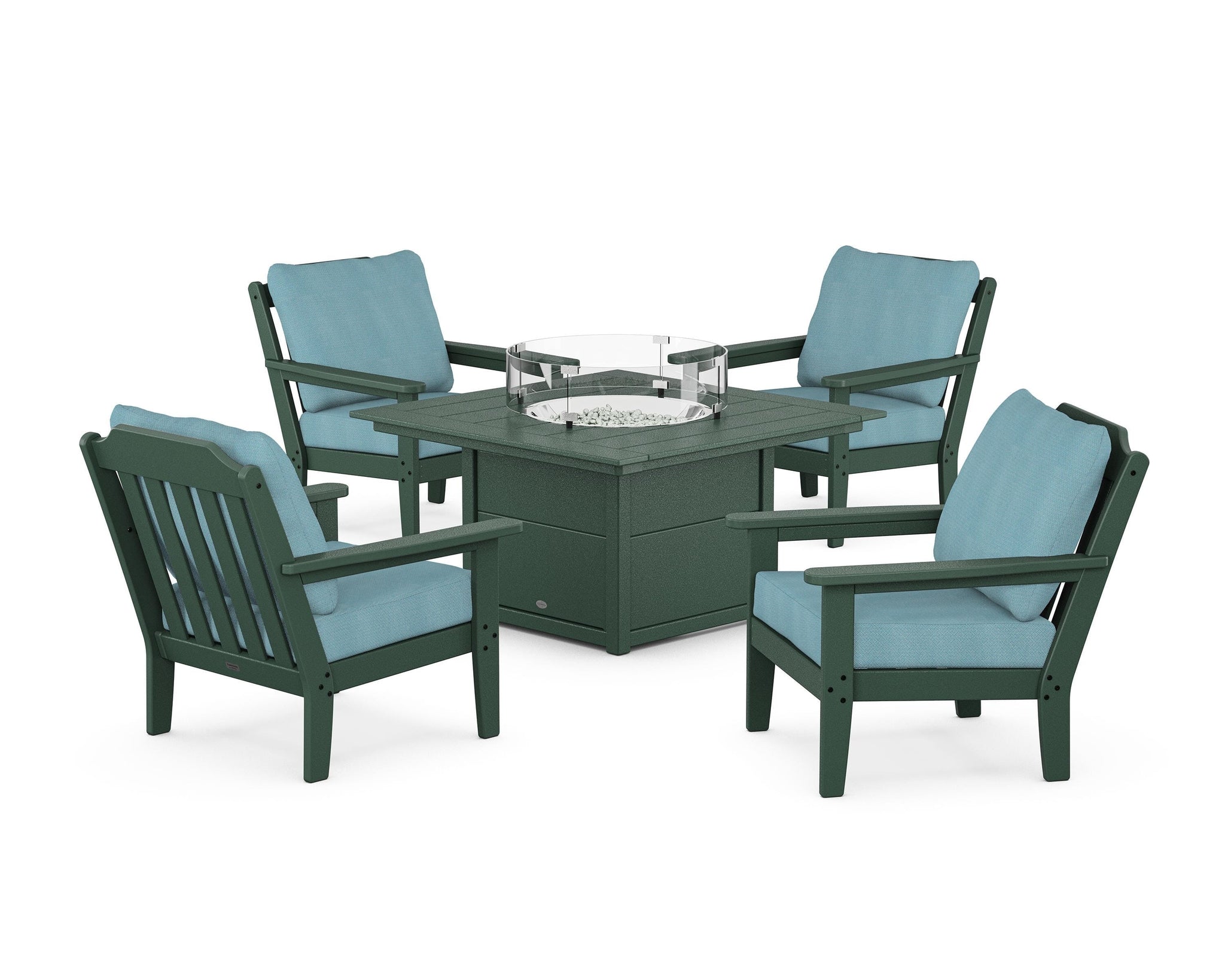 Cottage 5-Piece Deep Seating Set with Fire Pit Table