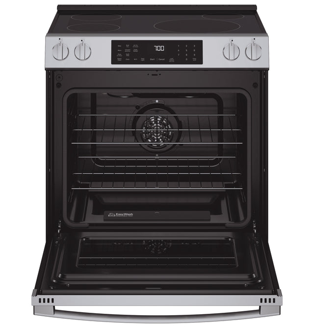 GE Profile Energy Star 30" Smart Slide-In Induction and Convection Range with No Preheat Air Fry and EasyWash Oven Tray: