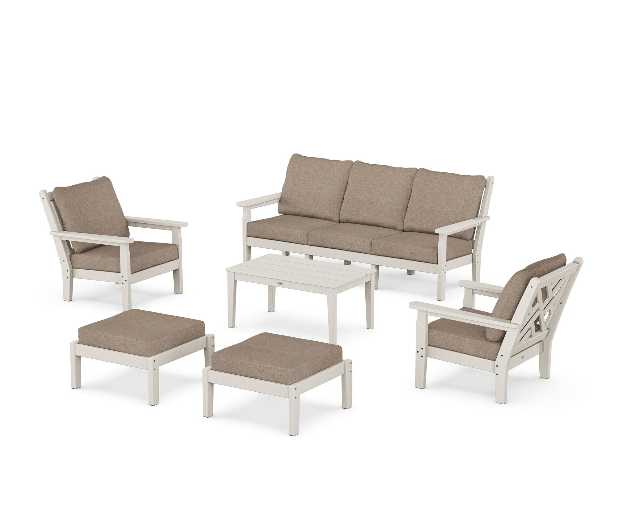 Chippendale 6-Piece Lounge Sofa Set