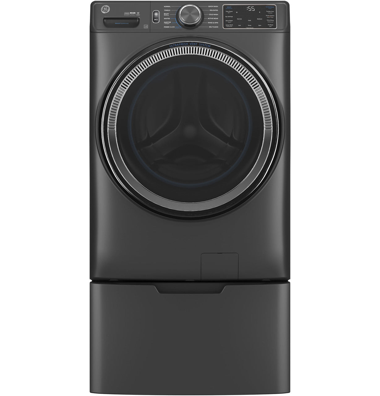 GE® ENERGY STAR® 5.0 cu. ft. Capacity Smart Front Load Steam Washer with SmartDispense™ UltraFresh Vent System with OdorBlock™ and Steam
