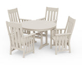 Acadia 5-Piece Round Farmhouse Dining Set