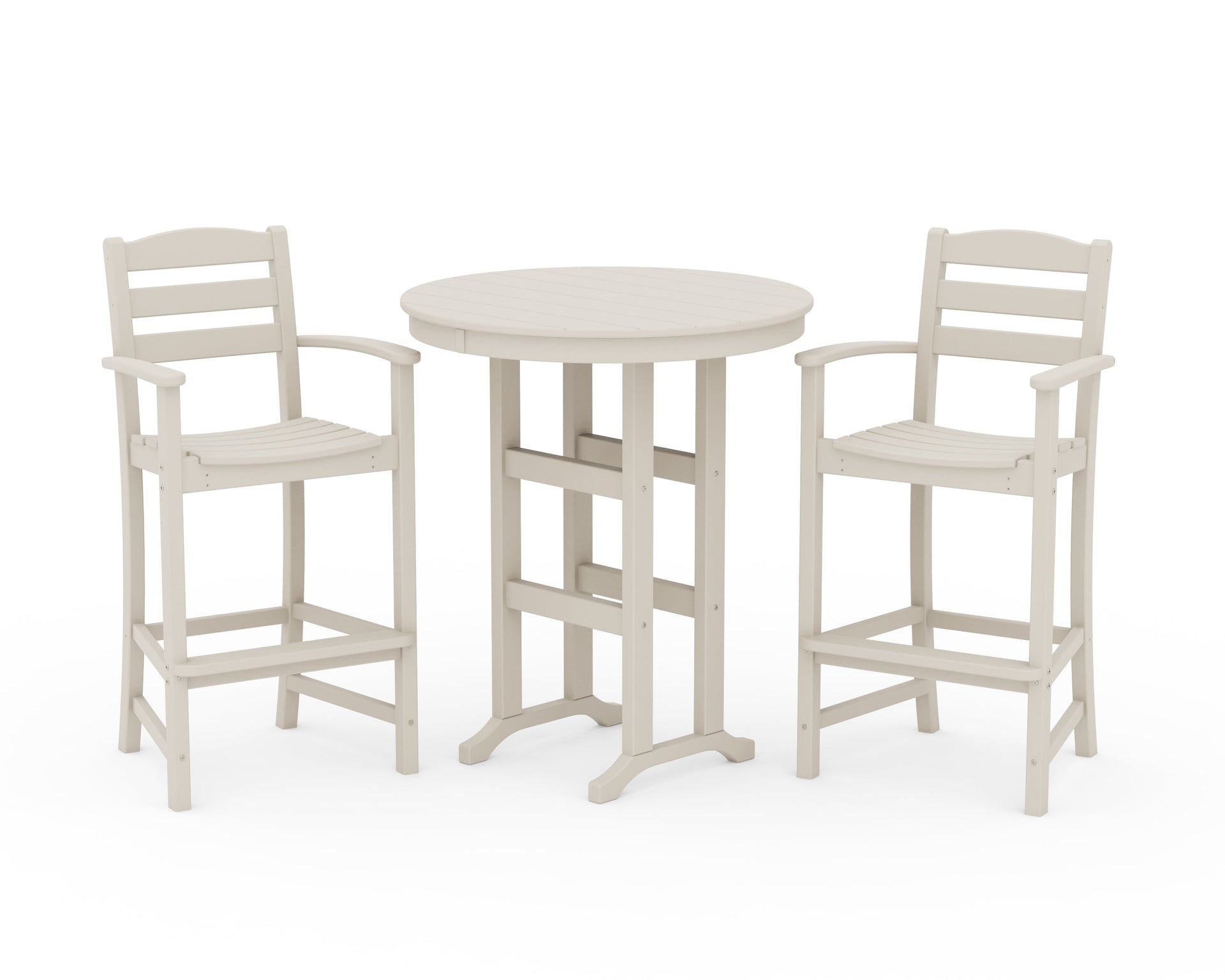 La Casa Café 3-Piece Round Farmhouse Bar Set