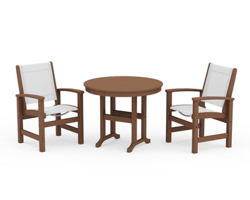 Coastal 3-Piece Round Dining Set